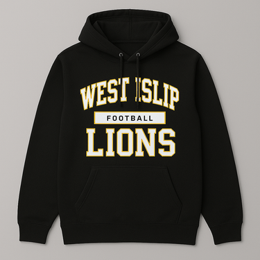 West Islip Lions Football Hoodie – Premium Heavyweight Collegiate Spirit Wear